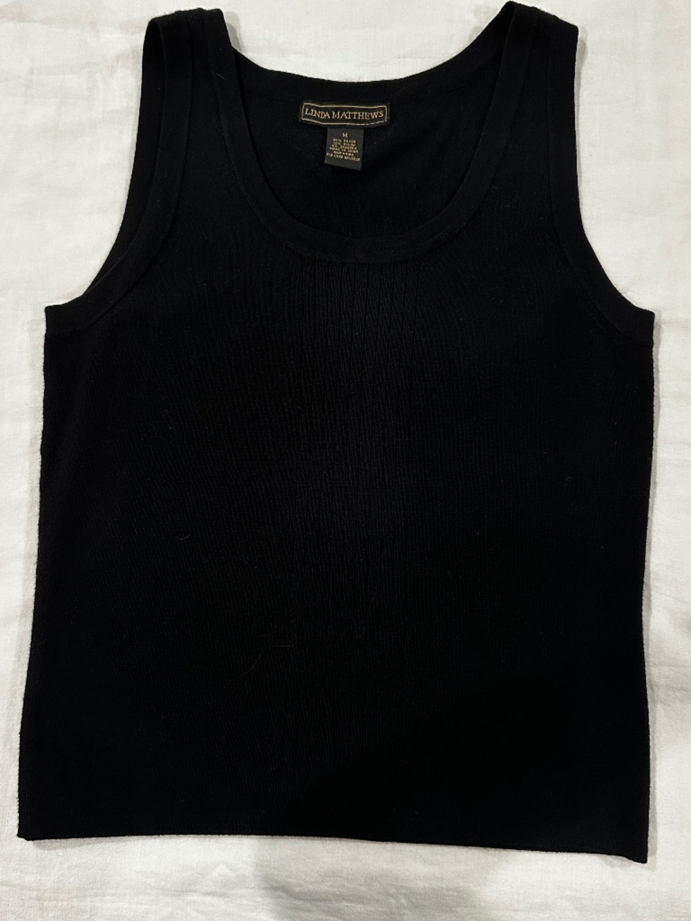Ribbed Black Sleeveless Top
